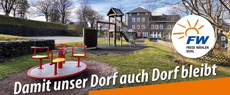 Kommunalwahl 2024: Banner: Spielplatz Gehlberg